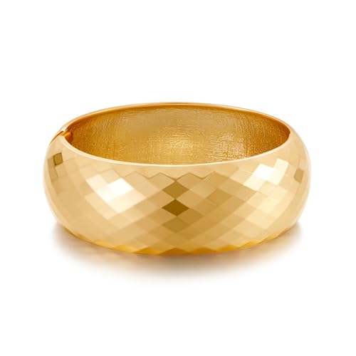 YMBYCM Gold Chunky Bangle Bracelets for Women | Trendy Wide Chunky Cuff Bracelets Wrap Bracelet Fashion Jewelry Accessories - color: J-G