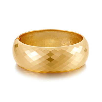 YMBYCM Gold Chunky Bangle Bracelets for Women | Trendy Wide Chunky Cuff Bracelets Wrap Bracelet Fashion Jewelry Accessories - color: J-G