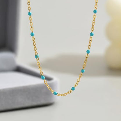 Gold Cross Women's Necklace 18K Gold Plated Stainless Steel Handmade Pearl Necklace Gold Paperclip Necklace, Fashion Jewelry Gifts - style: easiest