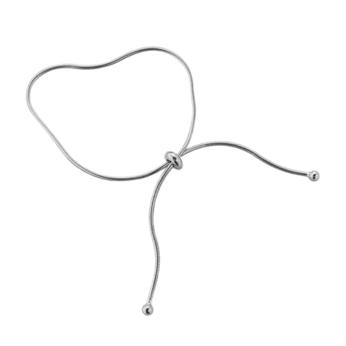 Sterling Silver Snake Chain Anklet for Women Adjustable Pull Tie Foot Bracelet Dainty Minimalist Summer Beach Jewelry