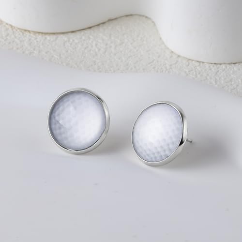 Gold Stud Earring Gifts For Teens Women Hypoallergenic Golf Baseball Football Basketball Soccer Volleyball Sport Earrings For Women - color: golf earring