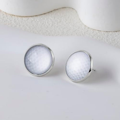 Gold Stud Earring Gifts For Teens Women Hypoallergenic Golf Baseball Football Basketball Soccer Volleyball Sport Earrings For Women - color: golf earring