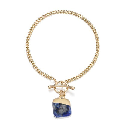 Crystal Bracelet for Women, Dainty 14K Gold Plated Chain Bracelet | Handmade Healing Crystals and Stones Spiritual Jewelry Gifts for Women - style: Lapis Lazuli Bracelet