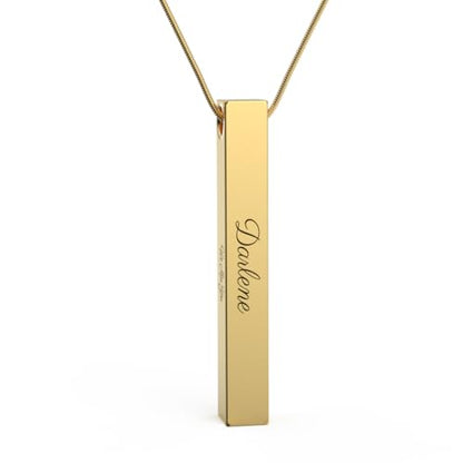 GetUrns Custom Engraved Necklace Handmade Memorial Jewelry Gift - color: Gold