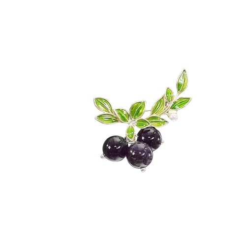 Vintage Floral Brooch Pin for Women Sparkling Rhinestone & Crystal Pearl Boutonniere Jewelry Handcrafted Dress Brooches Pins for Suit, Dress, Hat, Bag, Scarf - color: Green Purple Grape
