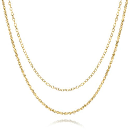 14K Gold Necklaces for Women Trendy 14K Gold Chain for Women | Layered Necklaces for Womens Refined Shine and Elegant Presence Chains Necklace Womens 18in+4cm