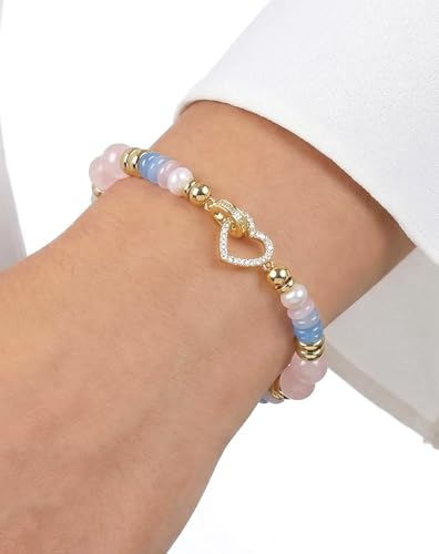 Birthday Jewelry Gifts For Girls Women, Four Leaf Clover & Heart Bracelets - color: Heart Embrace