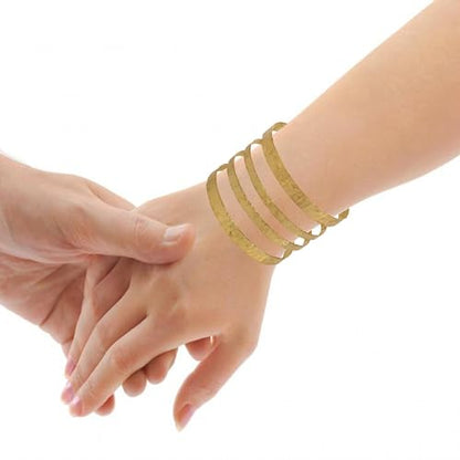 Touchstone Indian Bollywood Desire Brass Base Exotic Workmanship Free Size Cuff Bracelet in Antique Gold Or White Or Copper Tone for Women. - style: D211 Gold
