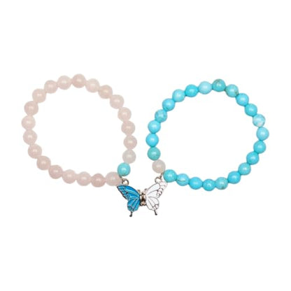 YGLINE Tree of Life Yoga Healing Stone Bracelets,Multilayer Lotus Chakra Stone Reiki Bracelet Sets,Anxiety Crystal Natural Stone,for Women Stress Relief - color: butterfly 3
