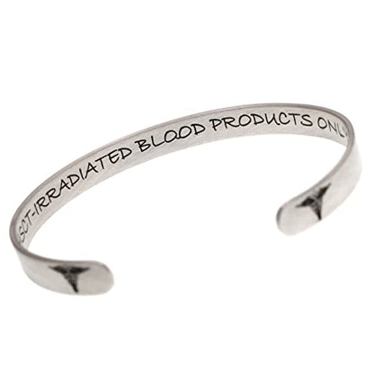 Custom .925 Sterling Silver Medical Alert Cuff Bangle Bracelet – Personalized Emergency Info
