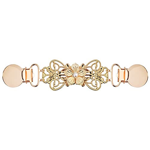 3pcs women's Pearl Sweater Clip dress fixed brooch Ladies anti-glare collar connection buckle Pearl clothes jewelry