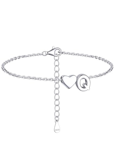 ChicSilver Sterling Silver Bracelets For Women Letter A-Z Initial Bracelet - style: 01.Q