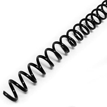 Binditek Plastic Spiral Binding Coils, 6 mm, 4:1 Pitch, Black, 200 Pack | Coil Binding Spines, 1/4", 30 Sheet Capacity, 48 Loops, for Letter-Size Reports, Presentations, School and Office Projects - size: 6mm, style: 200P , Black