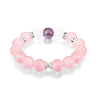 Rose Quartz Bracelet for Women,Strawberry Crystal Bracelet | Chakra Healing Anxiety Relief Stress Relief Jewelry Gift for Yoga Meditation Back to School