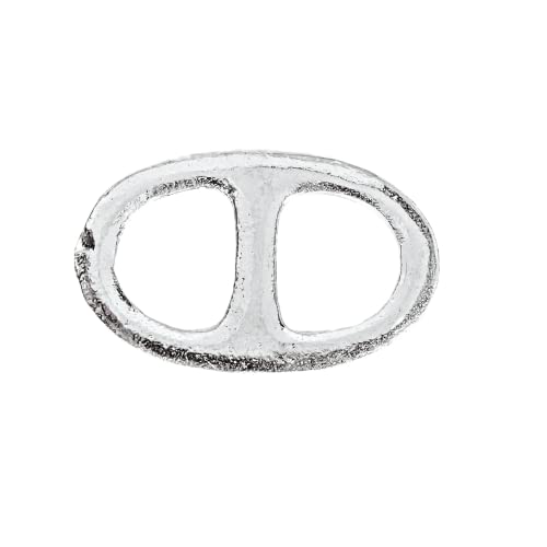 Handmade Pewter Scarf Rings and Slides - Metal Clip for Women Scarves - American Made - style: Small Oval Scarf Ring