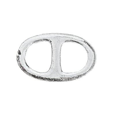 Handmade Pewter Scarf Rings and Slides - Metal Clip for Women Scarves - American Made - style: Small Oval Scarf Ring