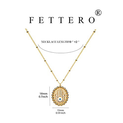 Fettero Pendant Necklace Gold Choker Layered Coin Open Karma Circle Full New Crescent Moon 14K Gold Plated Simple Dainty Necklaces for Women Jewelry Gift - style: Peace
