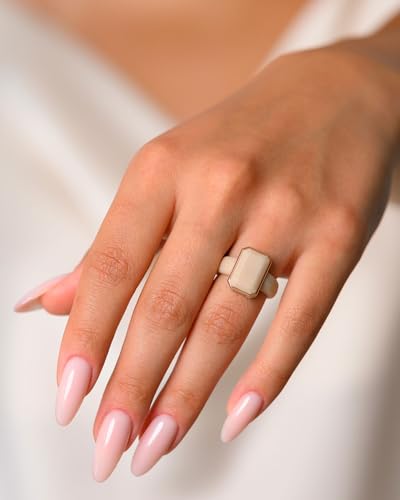 Rinfit Emerald Silicone Ring with Stainless Steel Frame - color: Pack P - Black, Nude, and White / Metal Rose Gold