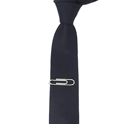 Novelty Silver Tone Paper Clip Tie Clip In Box