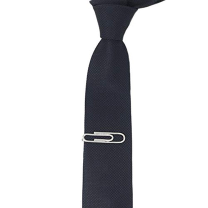 Novelty Silver Tone Paper Clip Tie Clip In Box