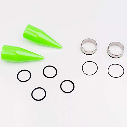32 PCS 00G - 24mm Ear Taper Kit Gauge Stretching Kit | Hypoallergenic surgical Stainless steel Tapers Tunnels Plugs, body piercing jewelry for women and men - color: Green