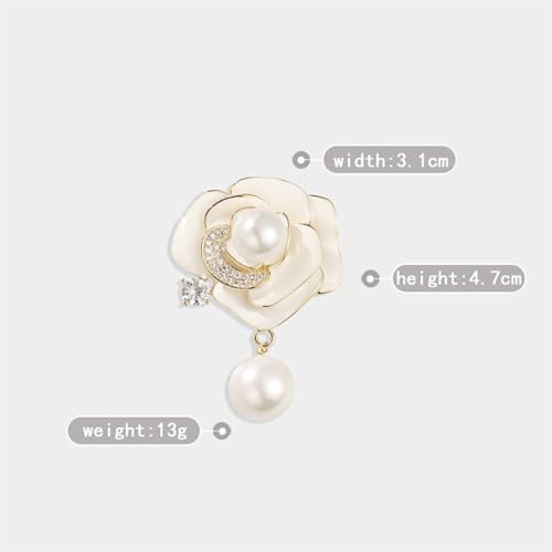Elegant Delicate Statement Pearl Brooches for Women Classy Simple High End Broach for Designer Ladies Blazer Dress