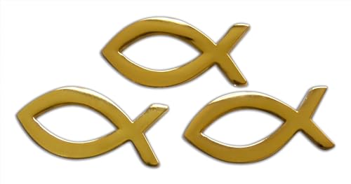 Novel Merk Christian Cross Icon Religious Lapel Pin, Hat Pin & Tie Tack Set with Clutch Back - style: 3- Fish Ichthys