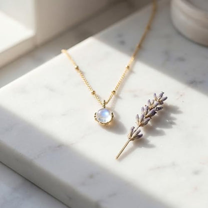 18K Gold Plated Dainty Necklace for Women, Cubic Zirconia Pendant, Tarnish Resistant Hypoallergenic Jewelry, Fashion Women Accessories - color: Gold