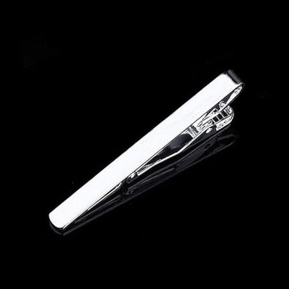 5 Pack Tie Clip for Men Tie Bar Clip Set Formal Business Men's Necktie Clips Shirts Men Slim Tie Pin Clamp, Gold Silver Black,white，Blue antique - color: Silver【5-Pack】