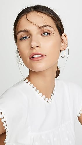 Cocadant Big Gold Hoop Earrings for Women Girls,Dainty 14k Gold Hypoallergenic Rose Gold Silver Hoop Earrings with 925 Sterling Silver Post,Stainless Steel Large Hoop Earrings - style: 30mm-Gold,Silver and Rose gold