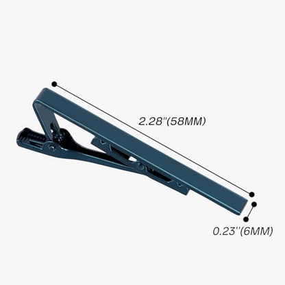 Roctee Tie Clips for Men, 3 Pack Men's Tie Clips Necktie Tie Bars Tie Pins for Men Accessories - style: Navy