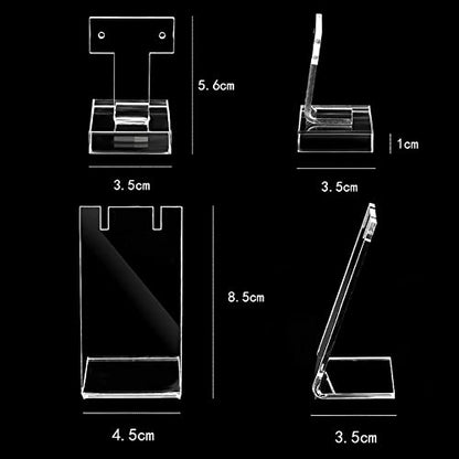 4 Pcs Clear Acrylic Jewelry Display Stands Single Pair Earring Holders L Shape Necklace Display Racks Small Ear Stud Organizer