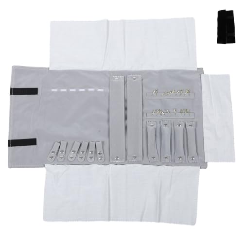 Portable Size Velvet Roll up Organizer Bag Jewelry with Multiple Independent Compartments, Soft Velvet Protection and Quick Access, for Travel and Business Trips