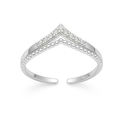 LeCalla 925 Sterling Silver Minimalist Toe Rings Set of Toe Ring Lightweight Simple Antique Open Adjustable Toe-Rings Beach Foot Jewelry Set for Women - color: 08. Classy CZ Ball (1 PCS)