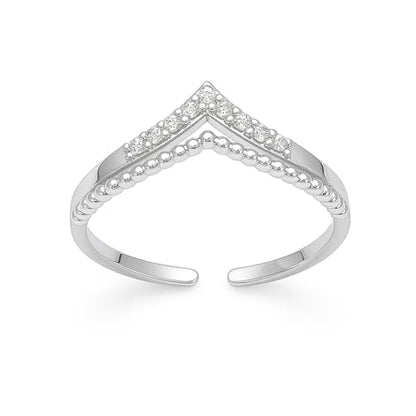 LeCalla 925 Sterling Silver Minimalist Toe Rings Set of Toe Ring Lightweight Simple Antique Open Adjustable Toe-Rings Beach Foot Jewelry Set for Women - color: 08. Classy CZ Ball (1 PCS)