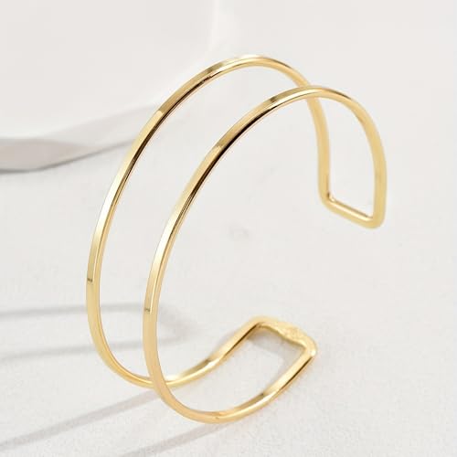 Arm Cuff for Women Layered Armlet Open Adjustable Arm Cuff Gold Silver Upper Arm Cuff Bracelet Minimalist Armband Trendy Jewelry - color: Arm Cuff01