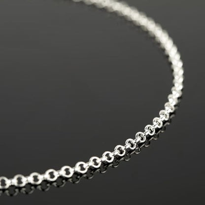UMAOKANG 10 Meters Silver Chain for Jewelry Making Silver Plated Solid Brass Chains Bulk for Women Necklace Bracelet DIY Jewelry Supplies - color: Silver Rolo