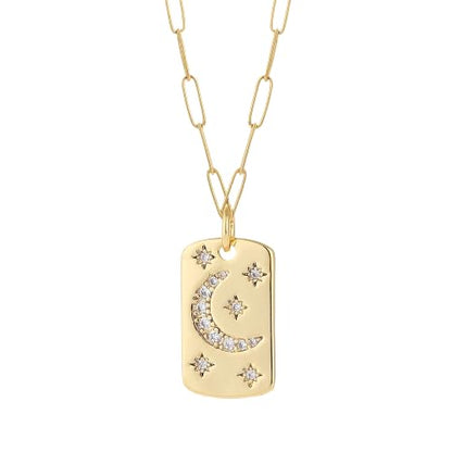925 Sterling Silver Sun and Moon Necklace Pendant Star Necklace Set Sun moon pendant necklace twitches necklace sun and moon Necklaces and Cloud Sun and Moon Jewelry for Women, - color: NK008G5AC210014G6