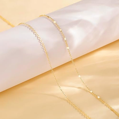 Tewiky Layered Waist Chain for Women, 14K Gold/Silver Plated Belly Chains | Beach Waist Beads Chain, Waterproof Twist Figaro Cuban Body Chain, Summer Jewelry for Women Gifts - color: Gold Waist Chain2