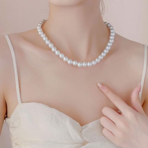 Pearl Jewelry Set for Women Pearl Necklace and Earring Set Bridal Jewelry Set for Wedding Elegant Pearl Jewelry - color: A2:SET-3