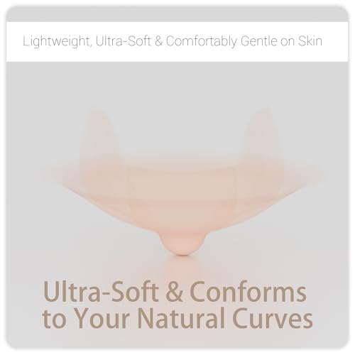 Reusable Nipple Covers with Piercing-Like Jewelry, Invisible Silicone Pasties for Women Nipple Covers for Party - color: Large Nipple