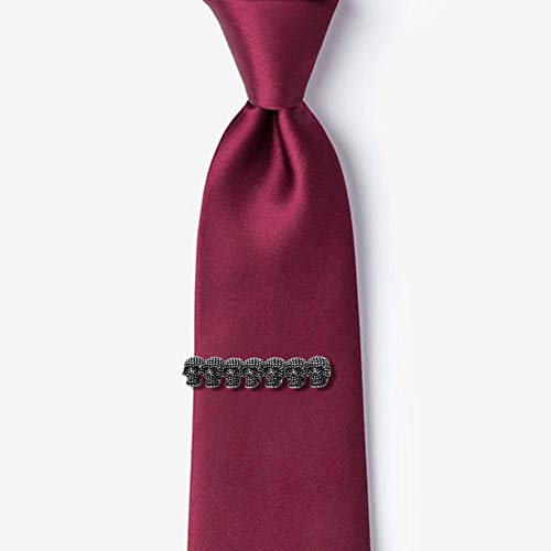 HAWSON 2 inch/ 2.2 inch Tie Clip for Men, Novelty Tie Bar Clip for Men and Boys, Interesting Tie Clip for Party - color: Black Skull