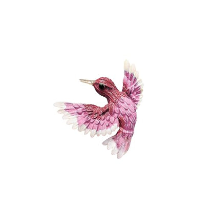 Cute and Fun Enamel Hummingbird Brooch for Women Dainty Unique Animal Bird Quirky Brooches Pin for Blazer Coat Dress Scarf Hat - color: Violet
