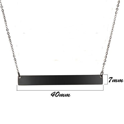 LiFashion LF Womens Stainless Steel A-Z Initial Bar Necklace Horizontal Bar Necklace Alphabet Letters Pendant Necklace for Mom,Daughter,Wife,Girlfriend,Sister,Best Friend,Silver Gold Black Color,40mm - style: Silver - Letter Y