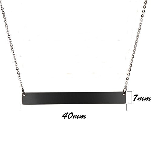 LiFashion LF Womens Stainless Steel A-Z Initial Bar Necklace Horizontal Bar Necklace Alphabet Letters Pendant Necklace for Mom,Daughter,Wife,Girlfriend,Sister,Best Friend,Silver Gold Black Color,40mm - style: Silver - Letter A
