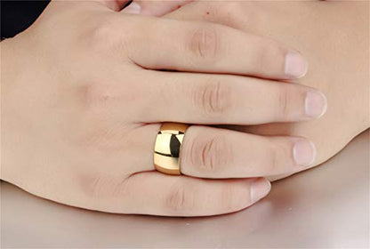 Fashion Month Mens 12mm Classic Black Tungsten Carbide Ring Wedding Engagement Domed High Polished Wide Smooth Band