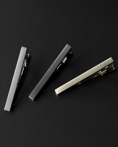 [TAVARAT] Tie Clip Tie Clips for Men Black Silver Tie Bar Tie Pin Tps-043 - style: Cufflinks set (ligh gold)