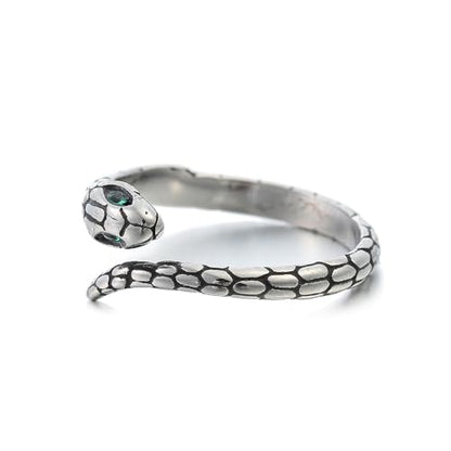 Snake Ring 316L Stainless Steel Pinky Ring - Pink, Modern, Cocktail Party