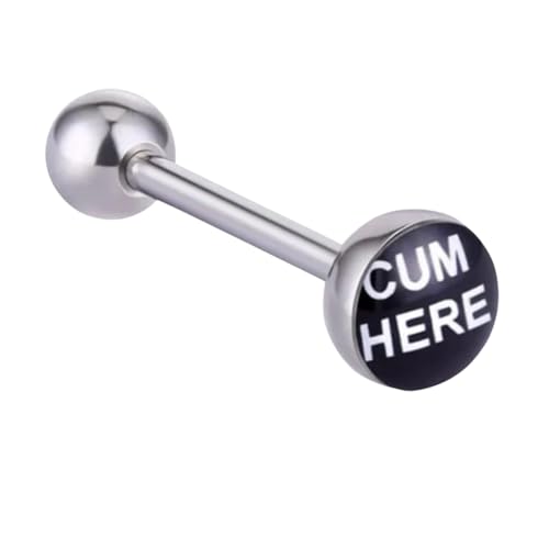 Pierced Owl 14GA 316L Stainless Steel Naughty Word Tongue Barbell