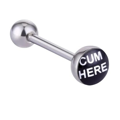 Pierced Owl 14GA 316L Stainless Steel Naughty Word Tongue Barbell